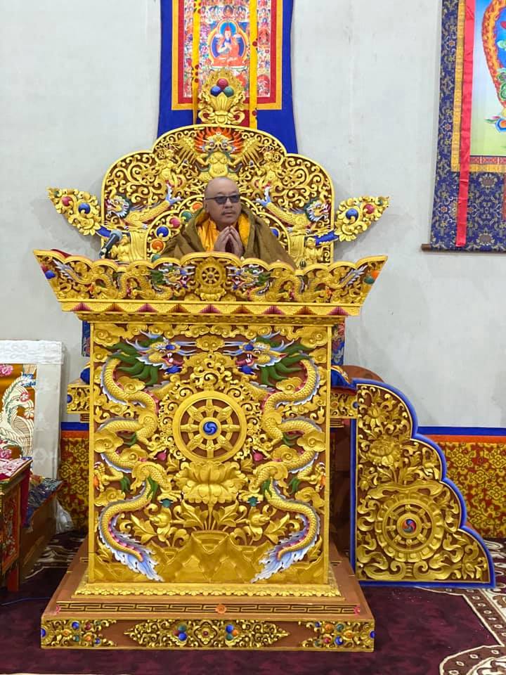 Rimpoche on his throne