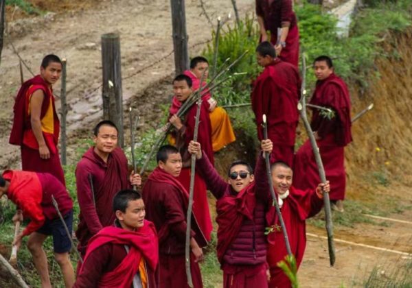 Greening the Monastery on a Sacred Occasion